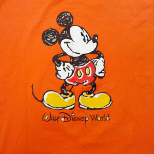 Walt Disney world  large mickey mouse orange shirt